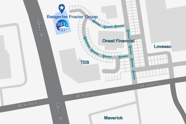 Map to Bangerter Frazier Group Attorneys 912 W 1600 S Suite A-200, St. George, Utah 84770